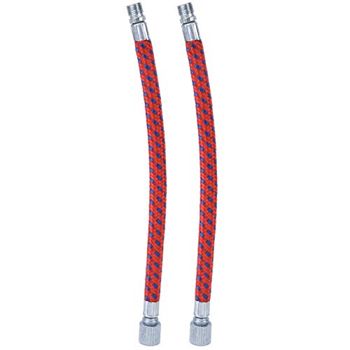 Pump Extension Tube, 2 pcs Outdoor Bicycle Pumping Cycling Bike Inflatable Pump Extension Tube(silver)