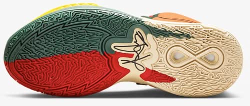 Image of Nike Kyrie Infinity 1 World 1 People DO9614-800 Safety Orange /Gorge Green /Sesame /Black Men's Basketball Shoes
