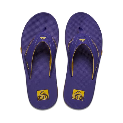 Reef Fanning Pregame Mens Bottle Opener Flip Flop, Arch Support, Durable Outsole, Water Friendly, Purple/Gold, 11 - image 6