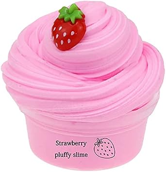 Slime Butter Slime Butter Slime Kit - Super Soft Non-Stick Slime for Scented Slime Cotton Muds, Ideal Stress Reliever Rainbow Slime Strawberry 60ML