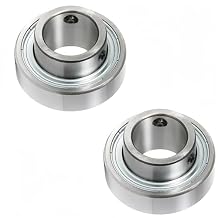 DEEG 2 PCS CSB205-16 1" Bore Insert Bearing YA100RR FHSR205-16 with Set Screw Lock 1" x52mm CSB205 16 for Agriculture Machines, Transportation Systems