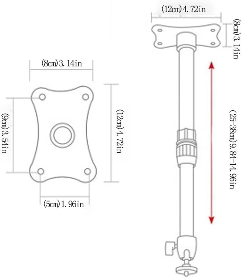 Projector Bracket Wall-Mounted Projector Rack Ceiling Mount Projector Bracket Small Bracket Can Be Rotated 360° Can Support 11 Pounds Projector Holder (Black)