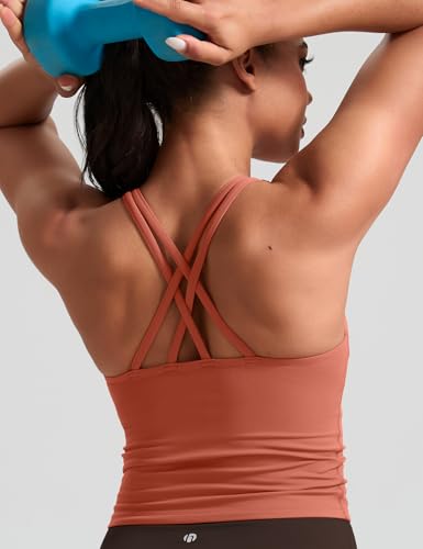 Image of HeyNuts Longline Zeal Bras Medium Impact Wirefree Sports Bras Workout Crop Tank Tops with Removable Pads, A-D Cups
