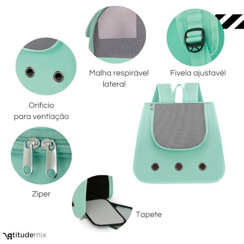 Mochila Pet Para Cães E Gatos Transporte Viagem Passeio (azul)