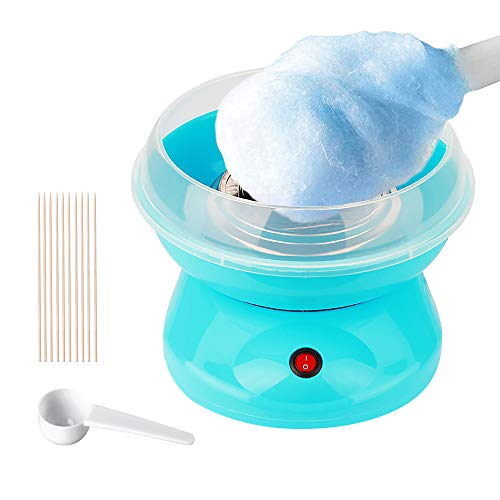 Cotton Candy Machine for Kids, Mini Cotton Candy Maker with 10 Cotton Candy Cones & 1 Sugar Scoop - Used for Birthday Family Party DIY The Cotton Candy