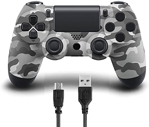 Rzzhgzq Wireless Controller für P4, Gamepad Joystick Game Controller mit Dual Vibration / 6-Achsen-Gyro-Sensor / Audiofunktion, Kabellos Gamepad Joystick mit Dual Motors Cover