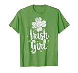 Irish Girl St Patrick's Day T-Shirt Girls Women Shamrock T-Shirt