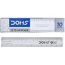 DOMS Q Series 15cm Transparent Scale Pack of 10