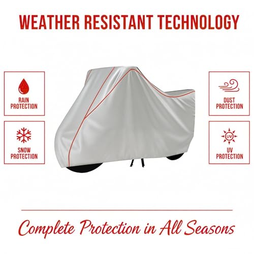 Image of Stylish Water Resistant Scooty Body Cover Compatible with Access 125 & All Models | UV Protection, Dustproof, Heat Resistant, Two Wheeler | New All Weather Protection, Dust & Rain