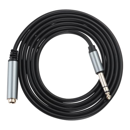 Cable auxiliar 6.35mm 1/4" TRS macho a hembra 1.8 m miniatura 1