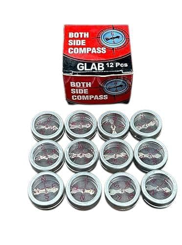 GLAB DT Science House Magnetic Compass Needle Pack of 12 | Precision Compass for Physics & Geography Experiments | Laboratory and Educational Use | Durable & Accurate Direction Finder for Students
