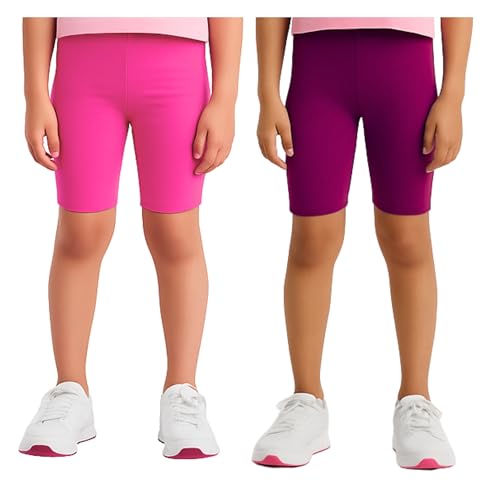 Image of Joe & Joe Shorts for Girls Premium Cotton Lycra Cycling Shorts - Pack of 2 | Inner Shorts for Yoga & Sports & School Uniform.