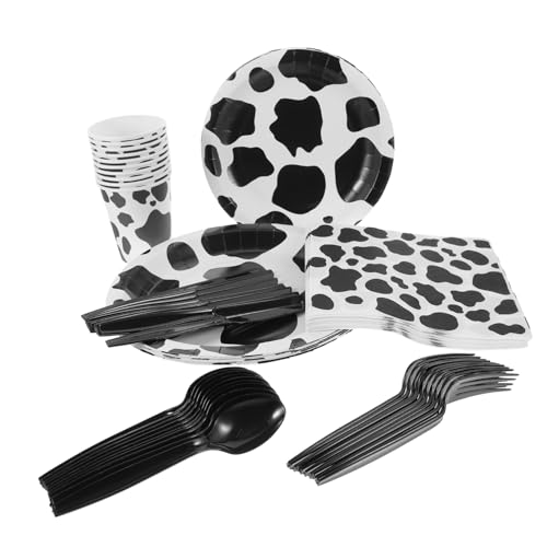 Unomor 1set Themed Party Tableware Set Paper Plates and Cups for Boys and Girls Farm Birthday Parties Includes Plates Napkins for Festivals and Gatherings