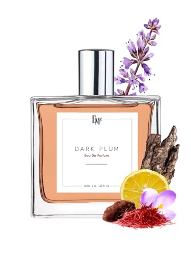 Image of EM5 Dark Plum Unisex Perfume | Fruity Woody Spicy Oud Fragrance | Eau de Parfum Spray | Strong & Long Lasting Scent | Luxury Gift for Him & Her | 50ml
