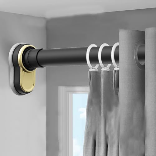 Tringle à rideaux réglable en aluminium avec support mural robuste