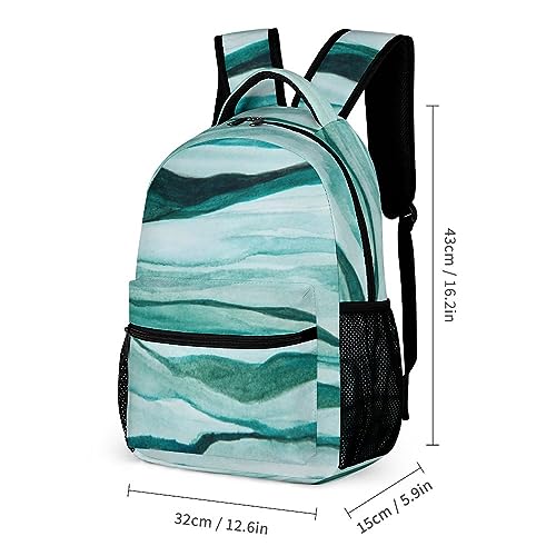 ZEMECS Wave Pattern Cartable Garçon Primaire Sac College Garcon Sac A Dos Garcon Sac College Garcon Sac Ados Garcon Cartable Garçon – vue 2