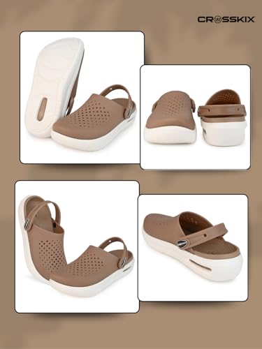 Image of Crosskix AeroComfort 2.0 Men's Lightweight Sport Clogs - Breathable EVA Slip-On Water Shoes with Arch Support and Adjustable Heel Strap