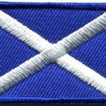 6x Flag of Scotland Patch Sew Iron on Embroidered Applique Badge Free Sipping !!