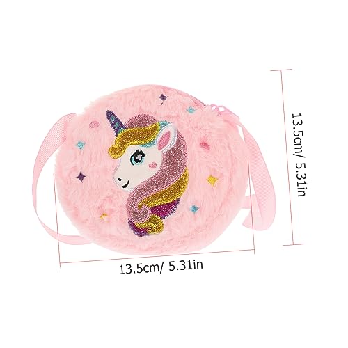 Unicorn Plush Crossbody Bag for Cute Wear Resistant Coin Storage Pouch Lightweight Shoulder Bag for Accessory for Little2