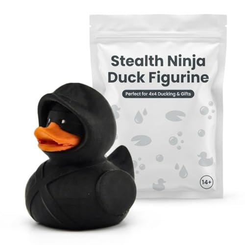 Stealth Ninja Duck Figurine – Off-Road Rubber Duck for Duck Duck 4x4, Cruise Hiding, Dashboard Gift & Vehicle Ducks – Unique Collectible – 3D Printed in Canada