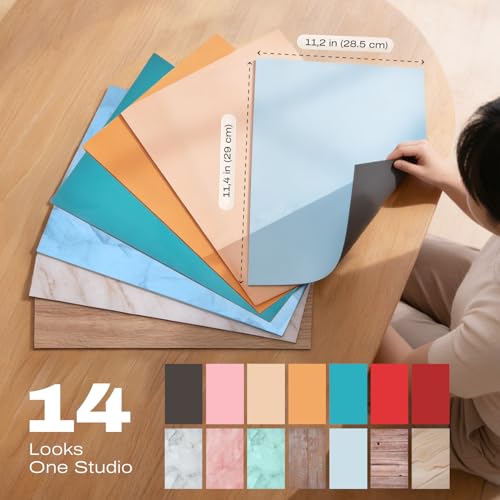 C Coiro Toile de fond pour photographie de produit 14 motifs, 2 grilles, taille 38,1 x 27,9 cm, petit produit d'accessoires pour séance photo pour nourriture, bijoux, mini articles. Ugc Content – vue 4