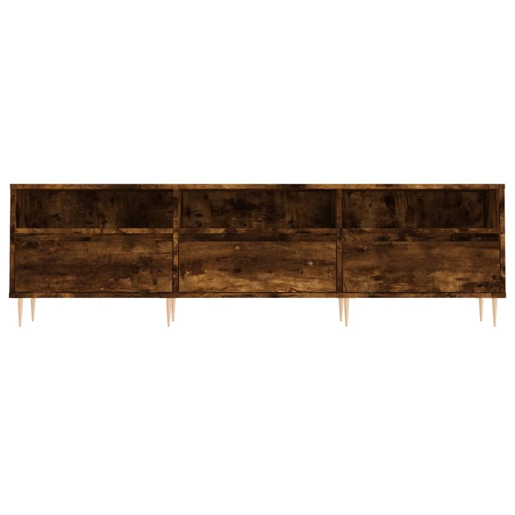 vidaXL Mobile Porta TV Rovere Fumo 150x30x44,5 cm in Legno Multistrato, Supporto TV, Mobile HiFi, consolle TV, credenza TV