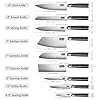 MDHAND Kitchen Knife Set, 9PCS Professional Japanese Knife Set, High Carbon Stainless Steel Chef Knife Set with Black Pakkawood Handle, Professional Ultra Sharp Kitchen Knives for Cooking, Elegant Box