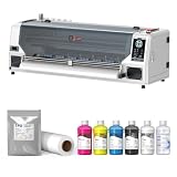DXZ 24 Inch DTF Printer with Dual F1080 Printheads, A1 Wide Format DTF Transfer Printer, 2880×1440 DPI, Auto Cleaning, White Ink Circulation System for Apparel & T-Shirt Printing