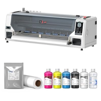 DXZ 24 Inch DTF Printer with Dual F1080 Printheads, A1 Wide Format DTF Transfer Printer, 2880×1440 DPI, Auto Cleaning, White Ink Circulation System for Apparel & T-Shirt Printing