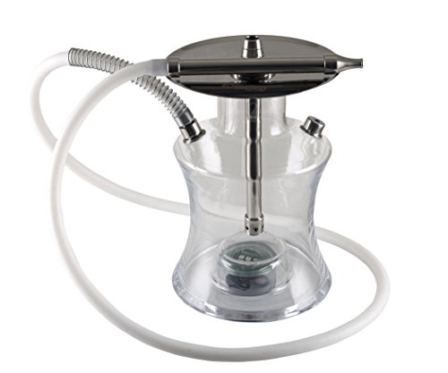 Oduman N2 - Shisha transparente, con led, acero inoxidable, pipa de agua Cover
