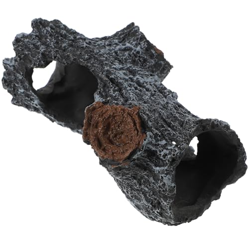 ELEOUTI 愛らしい樹脂製爬虫類隠れ家 大型テラリウム装飾 ダークシェルター設計 昆虫 トカゲ ハムスター対応 爬虫類飼育用プレイ 隠れ場所