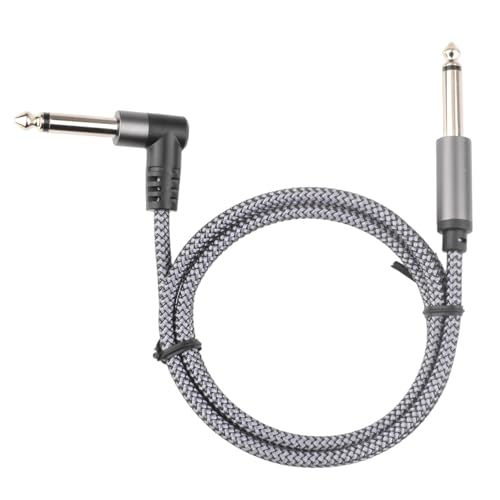 NUDVMUCH Câble Jack Guitare – Câble d'Instrument 1 m de Haute Qualité avec Connecteur 6,3 mm – TRS pour Guitare Électrique, Basse, Amplificateur, Table...