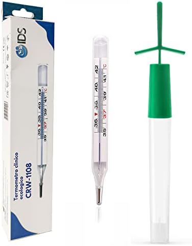 Mercury Free Glass Thermometer, High Accuracy, Waterproof, Suitable for Newborns, Children and Adults