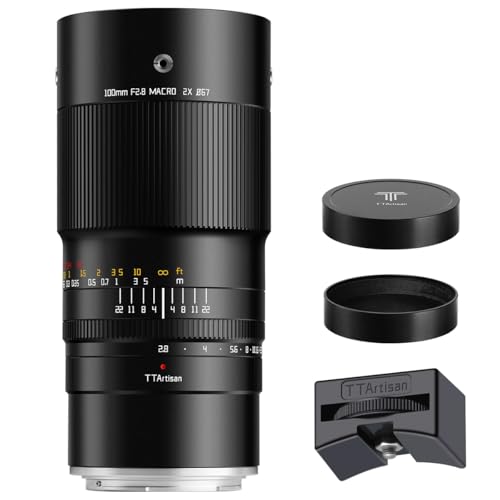 TTARTISAN 100mm F2.8 2X Ultra Macro Lens, Full Frame Lens for Canon RF-Mount Cameras EOS-R, RP, R5, R5C, R6, R6II, R3, R7, R10