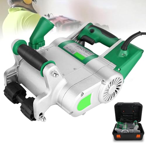 Máquina de corte eléctrica de pared, 1100 W, profundidad de ranura ajustable de 20 a 30 mm, incluye cuchillas de 35 mm/25 mm y funda, ideal para proyectos hidroeléctricos