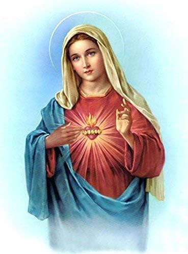 Vmnbstitch 5D DIY Diamond Painting Kits Our Lady Mary Goldmother Full Round Drill Diamonds Embroidery Cross Stitch Home Decor Pictures (36x49cm)