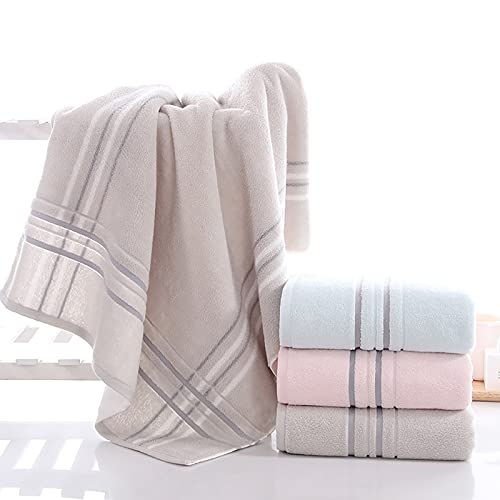 Serviette de bain séchage rapide en coton bleu à haute absorption - 3
