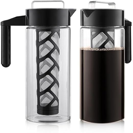 Brew Coffee Maker & Iced Tea Brewer Easy to Clean, Dishwasher Safe ? Ideal for Home & Travel