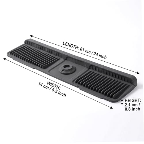 Protector contra salpicaduras de agua para fregadero con pendiente de drenaje de 24'' 5