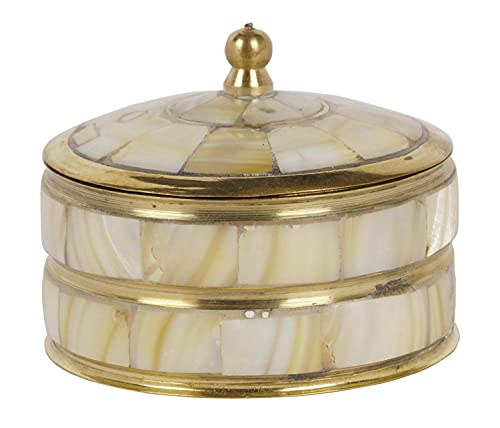 IBA Indianbeautifulart Laiton Boîte Cadeau Souvenir Organisateur De Bijoux Boîte À Bijoux Babiole Boucles d'oreilles Anneau De Stockage Décoratif Cover