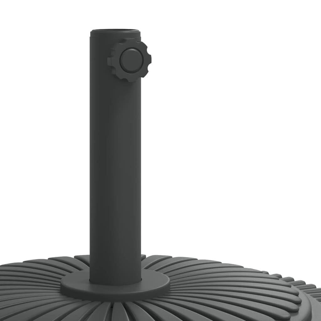 Stojak na parasol przeciwsłoneczny 25 kg z wzorem liniowym, PE i betonem, maszt Ø 38/48 mm, stabilna podstawa do ogrodu, na balkon, taras, w zestawie z 2 adapterami, odporny na warunki atmosferyczne i