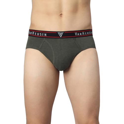 Image of Van Heusen Cotton Men Colour Fresh Briefs - Pack of 1 - Durable Elasticized Waistband, Ultra Soft