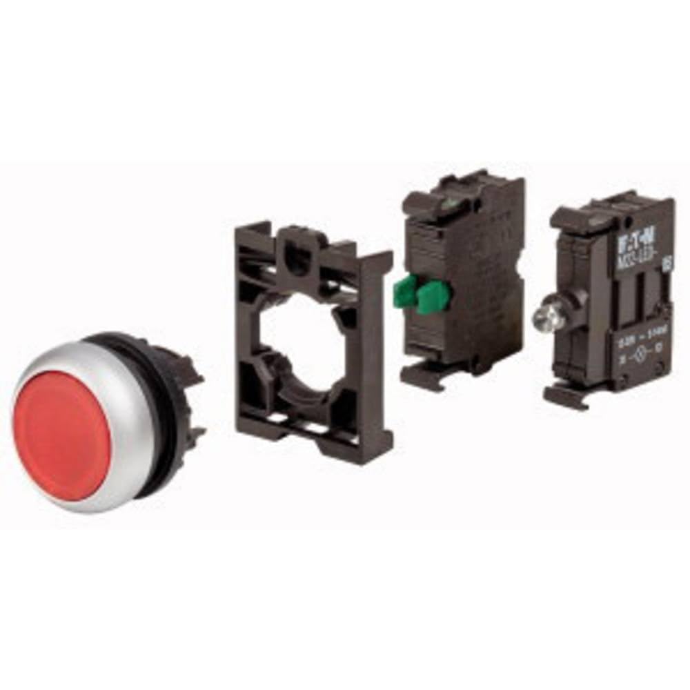 Eaton M22-DL-R-K10LED-BVP Bouton-poussoir lumineux à rappel collerette plastique 1 pc(s)