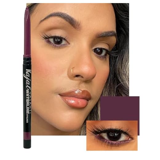 VASANTI Kajal Waterline Eyeliner Pencil - Long-lasting, Waterproof, Smudge-proof, Safe for Sensitive Eyes, Waterline Eye Liner - Opthalmologist Approved and Tested (Wild Plum)