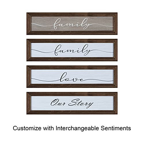 Image of Kate and Laurel Bordeaux Expressions Wall Decor Collection, Set of 10, Industrial Farmhouse Finishes, Assorted Size Frames and Decorative Wall Accents