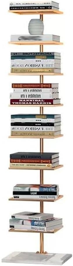 ブックシェルフ メタル スパイン ブックタワー 8 段 フロアタイプ 見えない本棚 コーナー サスペンション シンプル 本棚 リビン
