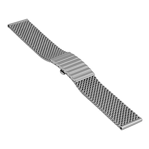 Bracelet de montre milanaise Staib en maille acier haut de gamme de 170 mm