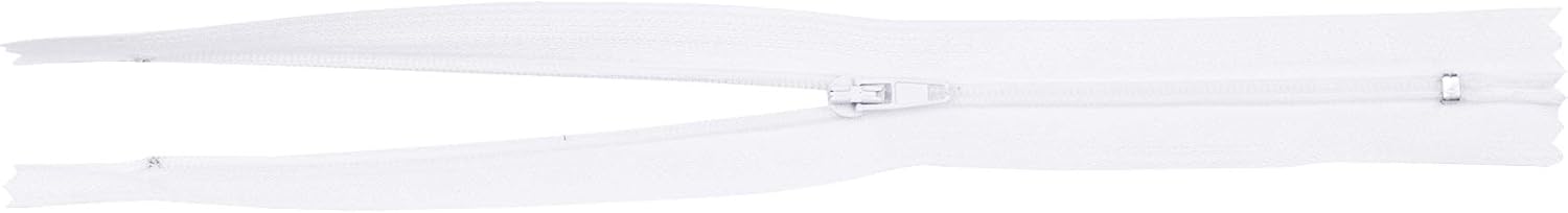 Mandala Crafts 40 PCs White Nylon Zippers for Sewing 34 Inch - Zippers Replacement Sewing Supplies in Bulk for Tailor, Clothing Repair, and DIY Projects