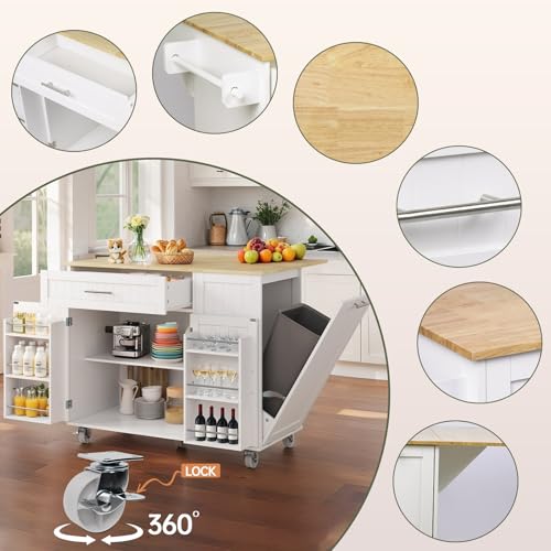 image for LotaTools Kitchen Island with Storage, 43.3