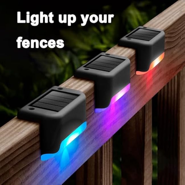 Outdoor Solar Deck Lights, Waterproof LED Step Lights for Decorating Indoor and Outdoor Stairs, Fences, Courtyards (10 Pack)